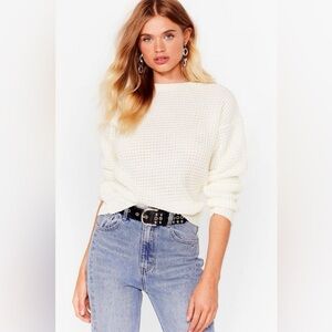 Nasty gal Crew Neck Relaxed Knit Jumper